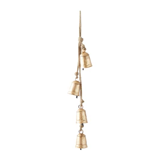 Gold Metal Bohemian Decorative Cow Bell